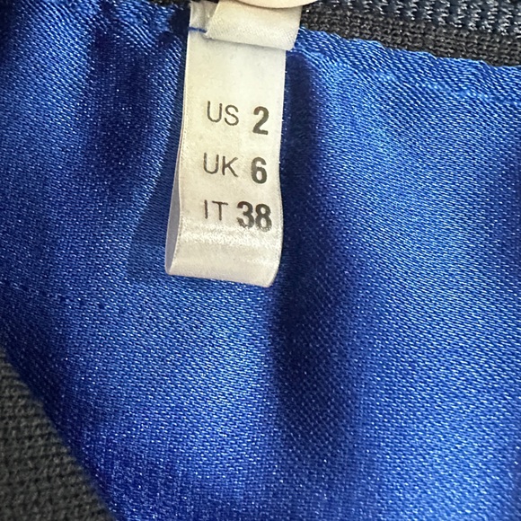 Navy Elie Tahari Navy Blue Sheath Lined Dress Fitted Zip Back Size 2 - Picture 5 of 6